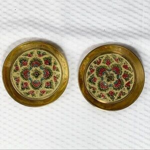NEW-2PC Painted/Enamel/Etched Brass MultiUse Plate